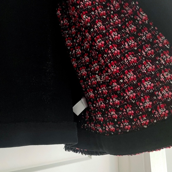 St John Tweed Fringe Cropped Evening Jacket Blazer Milano Knit Size 10 Medium - Picture 10 of 10